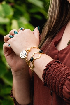 Pulseira organico detalhes pretos - comprar online