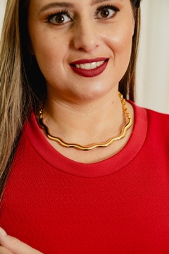 Choker grosso liso onda