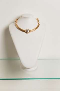 Choker meio aro maxi com ponto de luz,