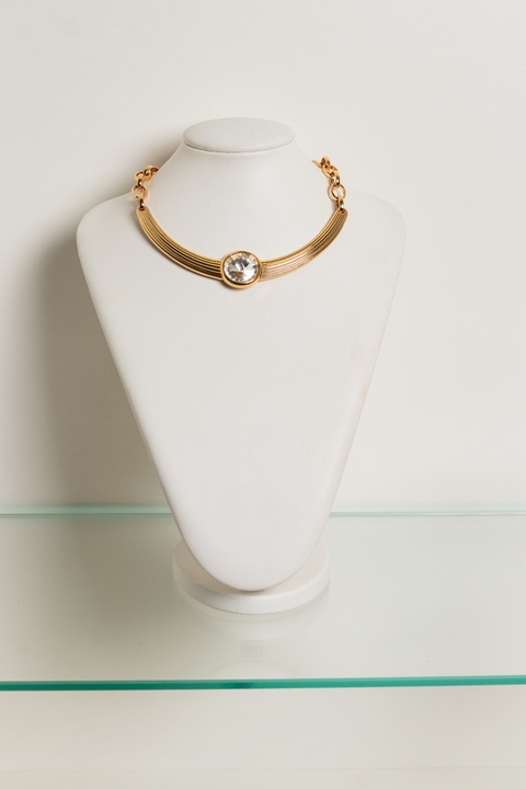 Choker meio aro maxi com ponto de luz,