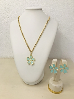 Colar flor verde - comprar online