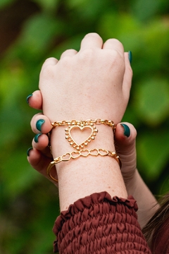 Pulseira coração bolinhas - comprar online