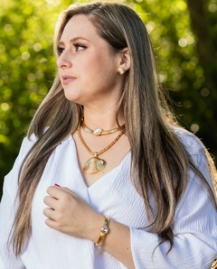 Choker meio aro maxi com ponto de luz, - comprar online