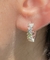 ARGOLA PRATA ZIG ZAG ZIRCÔNIA CRISTAL - comprar online