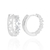 ARGOLA PRATA ZIG ZAG ZIRCÔNIA CRISTAL
