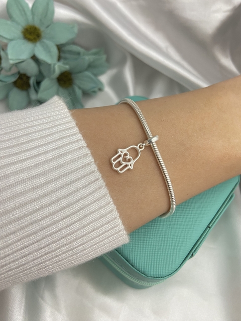 BERLOQUE MÃO DE FATIMA CORAÇÃO VAZADO