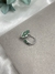 ARGOLA CRAVEJADA COM ZIRCONIA VERDE