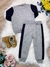 Conjunto de Moletom Jaqueta e Calça Cinza C/ Azul Marinho Sku: 1716CZ Categoria: MOLETOM MENINOSCONJUNTOS Marca: Ollelê - comprar online