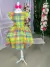 Vestido Banana Club Junino Xadrez Amarelo