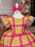 Vestido Banana Club Junino Laranja e Rosa - comprar online