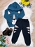 Conjunto Moleton Com Capuz Felino Azul Petróleo e Preto Sku: 1706AP Categoria: MOLETOM MENINOSCONJUNTOS Marca: Ollelê - comprar online