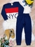 Conjunto de Moletom Blusa e Calça Azul Marinho NYC Sku: 1726AM Categoria: MOLETOM MENINOSCONJUNTOS Marca: Ollelê