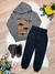 Conjunto de Moletom Blusa C/ Capuz Cinza Chumbo Calça Preto Sku: 1718CC Categoria: MOLETOM MENINOSCONJUNTOS Marca: Ollelê - comprar online