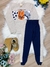 Conjunto de Moletom Blusa Marfim e Calça Azul Marinho Jogos Sku: 1725MF Categoria: MOLETOM MENINOSCONJUNTOS Marca: Ollelê - comprar online