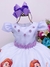 Vestido Infantil Princesa Sofia Lilás Aplique Pérolas Luxo - comprar online