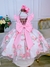 Vestido Infantil Rosa Peito e Cinto Strass Jardim das Rosas 2 e 4 ao 12 na internet