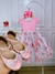 Vestido Infantil Rosa Peito e Cinto Strass Jardim das Rosas 2 e 4 ao 12