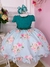 Vestido Infantil Verde Peito Nervura Saia Florida Pérolas Sku: 3571VD Categoria: NINALICE 1 AO 4VESTIDOS 1 ao 4 Marca: Ninalice