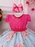 Vestido Infantil Rosa Chiclete Peito Nervura Florido Pérolas Vestido Infantil Rosa Chiclete Peito Nervura Florido PérolasVestido Infantil Rosa Chicle - comprar online