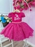 Vestido Infantil Barbie Pink Saia Glitter Laço Cinto Pérolas Sku: 0988PK - cade meu castelo