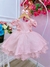 Vestido Infantil Rose C/ Aplique de Borboletas Laço e Glitter Sku: 20024RE - comprar online