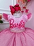 Vestido infantil Barbie Rosa Babados Glitter Brilho luxo Sku: 4229BB - comprar online