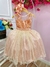 Vestido Infantil Rose C/ Renda Realeza Metalizada e Glitter Sku: 2109RX