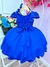 Vestido Infantil Azul Royal C/ Laço e Renda Cinto de Pérolas Sku: 1053AT na internet