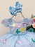 Vestido Infantil Azul C/ Aplique Borboletas Flores Pérolas Sku: 1162AZ - comprar online
