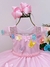 Vestido Infantil Rosa C/ Aplique Borboletas Flores Pérolas Sku: 1162R - comprar online
