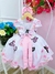 Vestido Infantil Rosa Bebê Jardim das Borboletas Cinto Strass Sku: 0880RS na internet