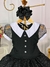 Vestido Infantil Wandinha Preto C/ Glitter Luxo Sku: DLXWAN