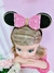 Tiara Infantil Minnie Rosa e Preta com Pérolas Strass Tule Sku: TIARA234