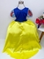 Vestido Fantasia Infantil Branca de Neve Amarelo Capa TiaraSku: 4025BN - loja online