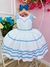 Vestido Infantil Barbie Branco Coração C/ Cinto de Pérolas Sku: 1232BR - comprar online