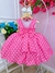 Vestido Infantil Barbie Rosa Chiclete C/ Bolinhas Brancas Sku: 1235RC na internet