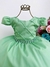 Vestido Infantil Verde Cinto de Pérolas Casamento Luxo Sku: 7504V - comprar online