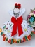 Vestido Infantil Branco Aquarela Com Cinto de Pérolas Luxo Sku: 40639BR na internet