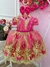 Vestido Infantil Pink Renda Realeza e Aplique de Borboletas Sku: 2246PK