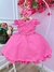 Vestido Infantil Rosa Chiclete Cinto Pérolas Damas Casamento Sku: 7504RQ