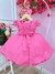Vestido Infantil Rosa Chiclete Cinto Pérolas Damas Casamento Sku: 7504RQ na internet