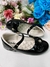 Sapatinho Preto Verniz Com Lacinho e Flor Strass Sku: 0737PT - comprar online