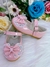 Sapatinho Rosa Verniz Com Lacinho Duplo e Strass Sku: 2043RS