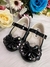 Sapatinho Preto Verniz Com Lacinho Duplo e Strass Sku: 2043PT - comprar online