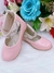 Sapatinho Rosa Tornozeleira com Pérolas e Strass Sku: 213701