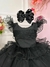 Vestido Infantil Wandinha Festa Preto Luxo Sku: 4189PT