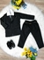 Terno Social Com Calça Preto Camisa Branca Com Gravata Sku: 0788PT - comprar online