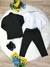 Terno Social Com Calça Preto Camisa Branca Com Gravata Sku: 0788PT na internet