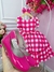 Vestido Infantil Barbie Xadrez Pink Com Laço Sku: 3357P