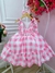 Vestido Infantil Barbie Xadrez Rosa Bebê Com Laço Sku: 3357RS - comprar online